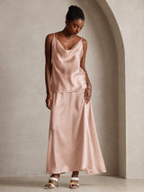 [Toscana] SilkSilky-IT Spaghetti Strap Cowl Neck Cami 005