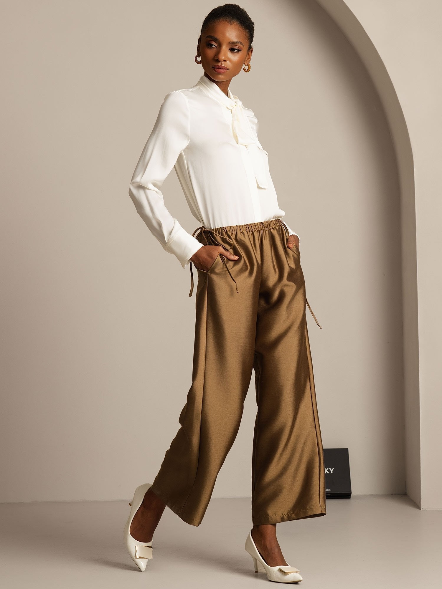 [Bronzo] SilkSilky-IT 32Momme Seta Womens Pants 005,