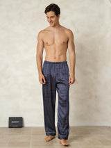 [Ginkgo Blu Navy] SilkSilky-IT Mens Sleep Bottoms 005