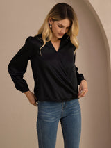 [Nero] SilkSilky-IT Long Sleeve Blouse 003
