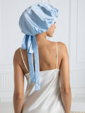 SilkSilky-IT Seta pura Sleep Cap Azzurro 003