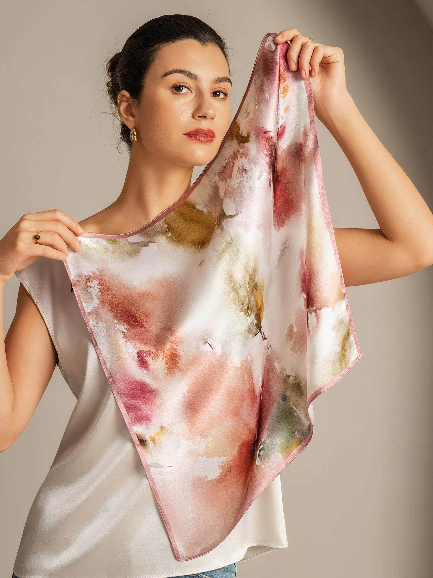 [P101] SilkSilky-IT Seta pura Scarf 004,