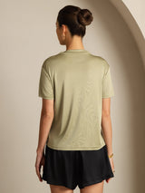 [Erba Secca] SilkSilky-IT Short Sleeve Magliette donna 002