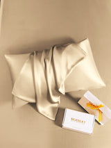 [Beige] SilkSilky-IT 22Momme Seta pura Pillowcase 005