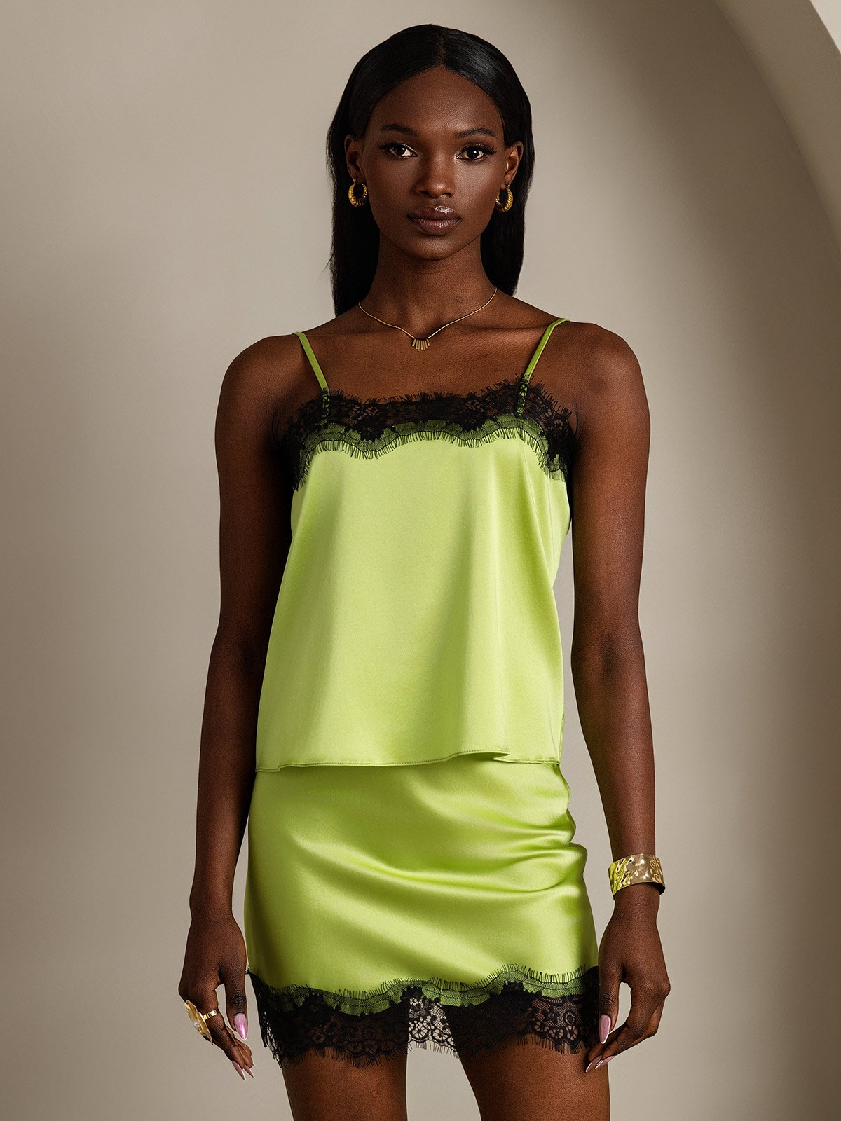 SilkSilky-IT 19Momme Seta Camisole Set MentaVerde 006
