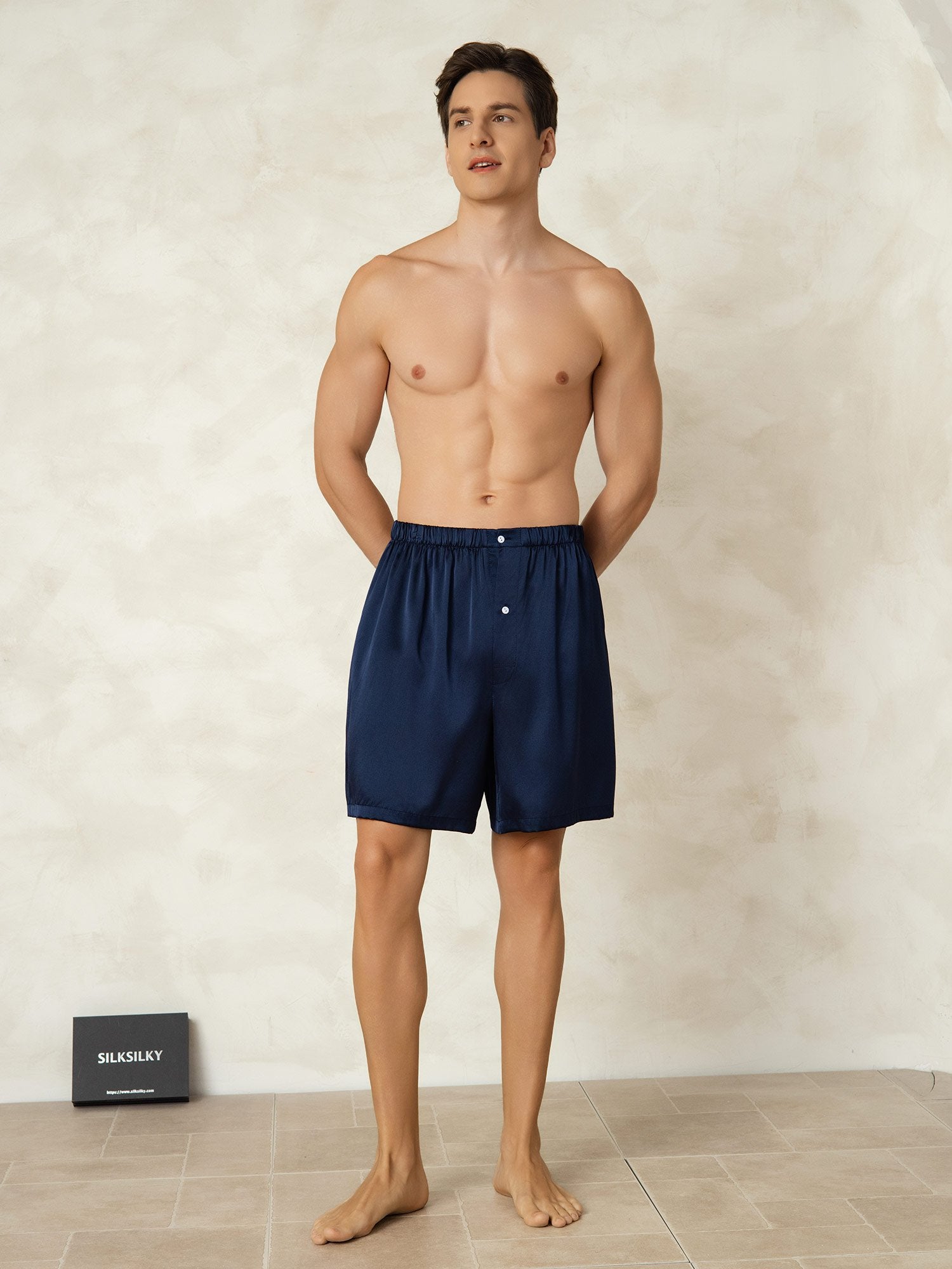 [BluScuro] SilkSilky-IT Seta pura Mens Sleep Bottoms 003
