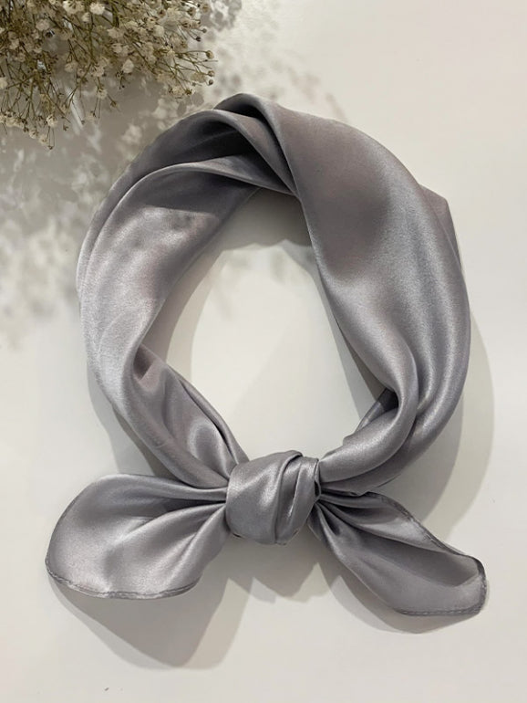 SilkSilky IT Seta pura Scarf Grigio 001