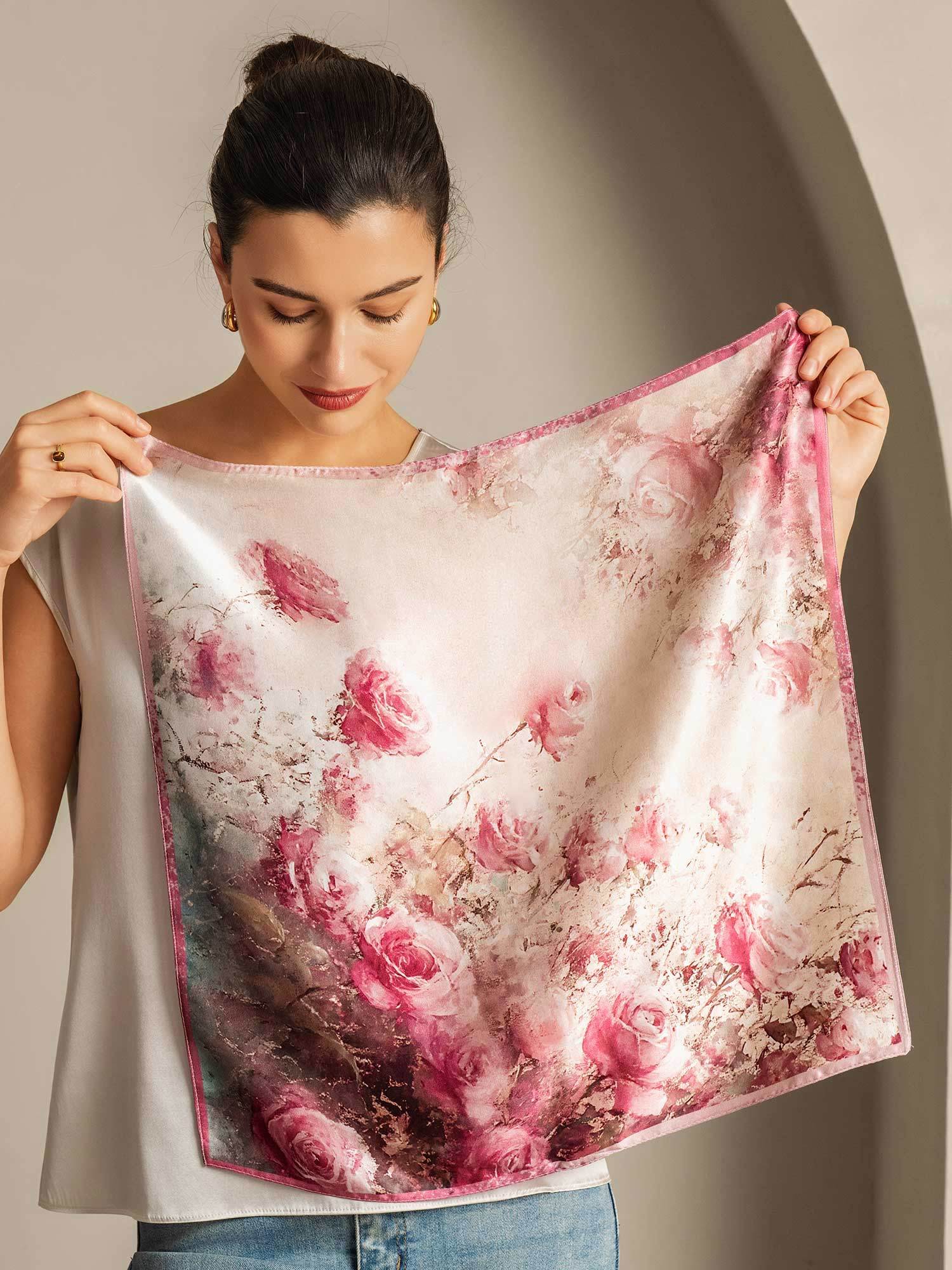 [P103] SilkSilky-IT Seta pura Scarf 003,