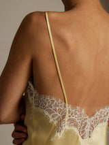 [Giallo Chiaro] SilkSilky-IT Spaghetti Strap V Neck Cami 005