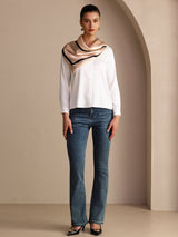 [Quadrato Beige] SilkSilky-IT Sciarpa 006