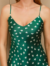 [Cuore Verde] SilkSilky-IT Sleeveless V Neck Set di Bretelle 007