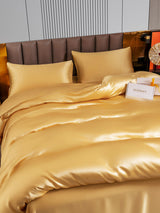 [Champagne] SilkSilky-IT 22Momme Set di biancheria da letto 005