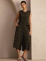 [Pino Vintage] SilkSilky-IT Sleeveless Crew Neck Women's Outfit Sets 007