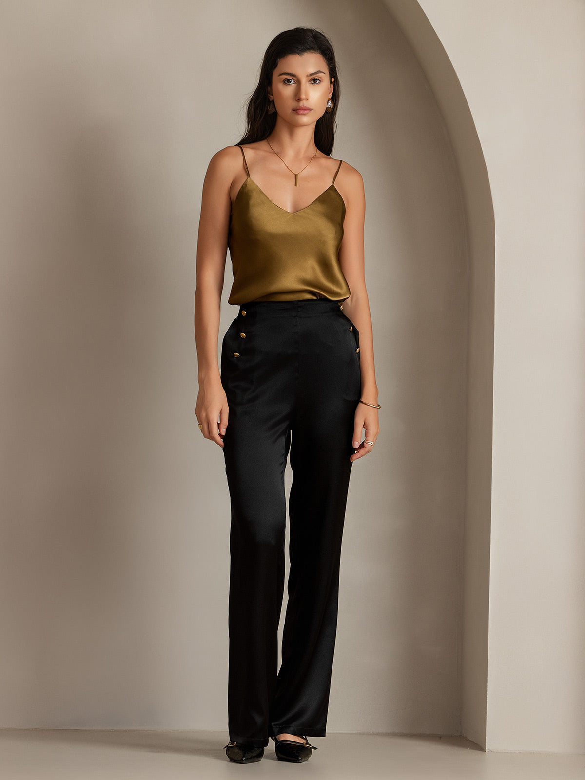 [Nero] SilkSilky-IT 19Momme Seta Womens Pants 005