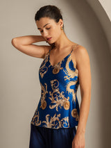 [Drago Navy] SilkSilky-IT Seta pura Camisoles 006,