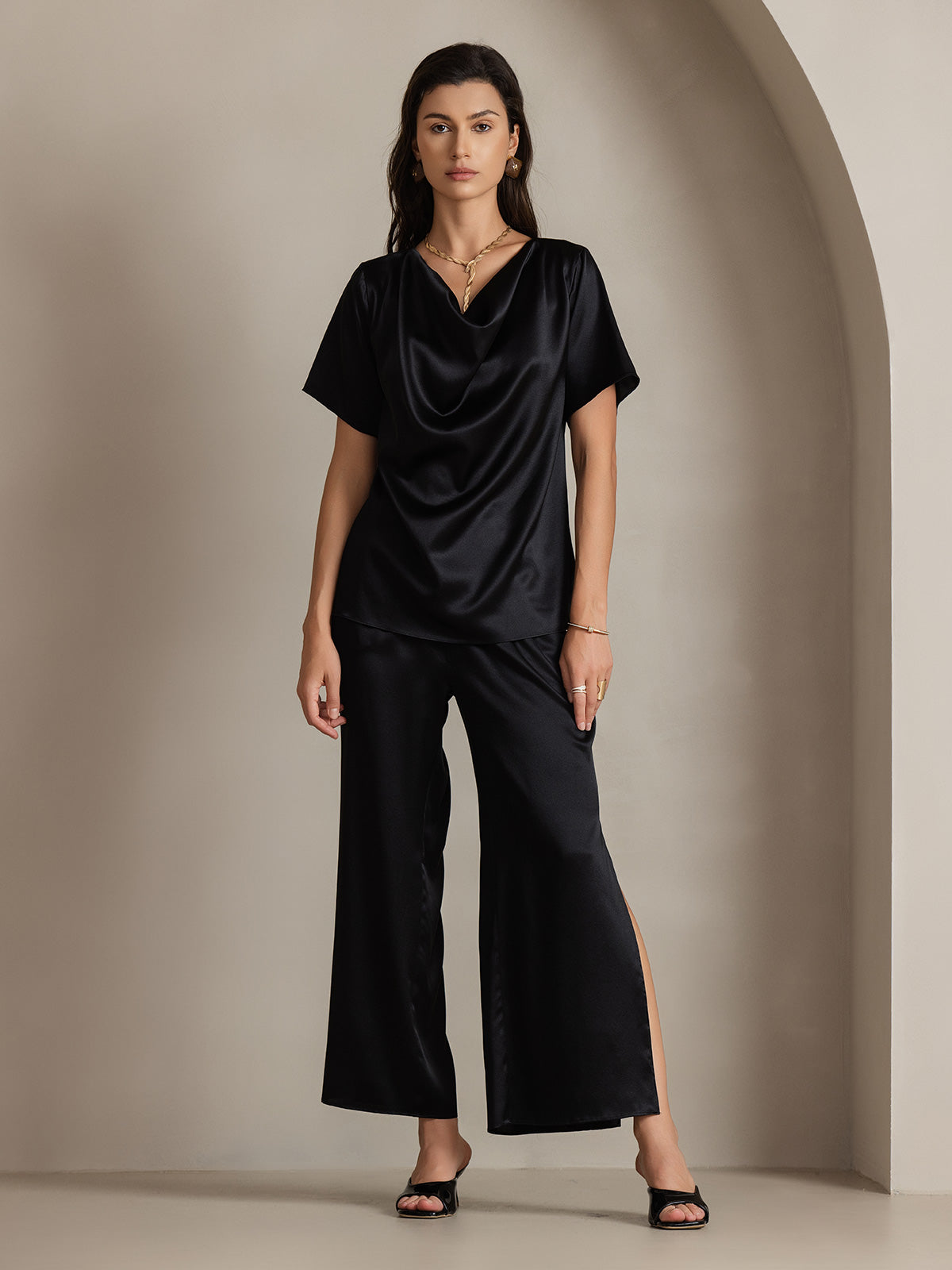 [Nero] SilkSilky-IT 19Momme Seta Womens Pants 005