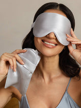 [Argento] SilkSilky-IT Mascherina da Notte 003