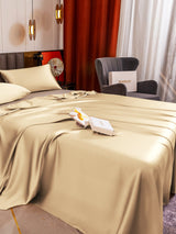 [Beige] SilkSilky-IT 19Momme Set di biancheria da letto 004