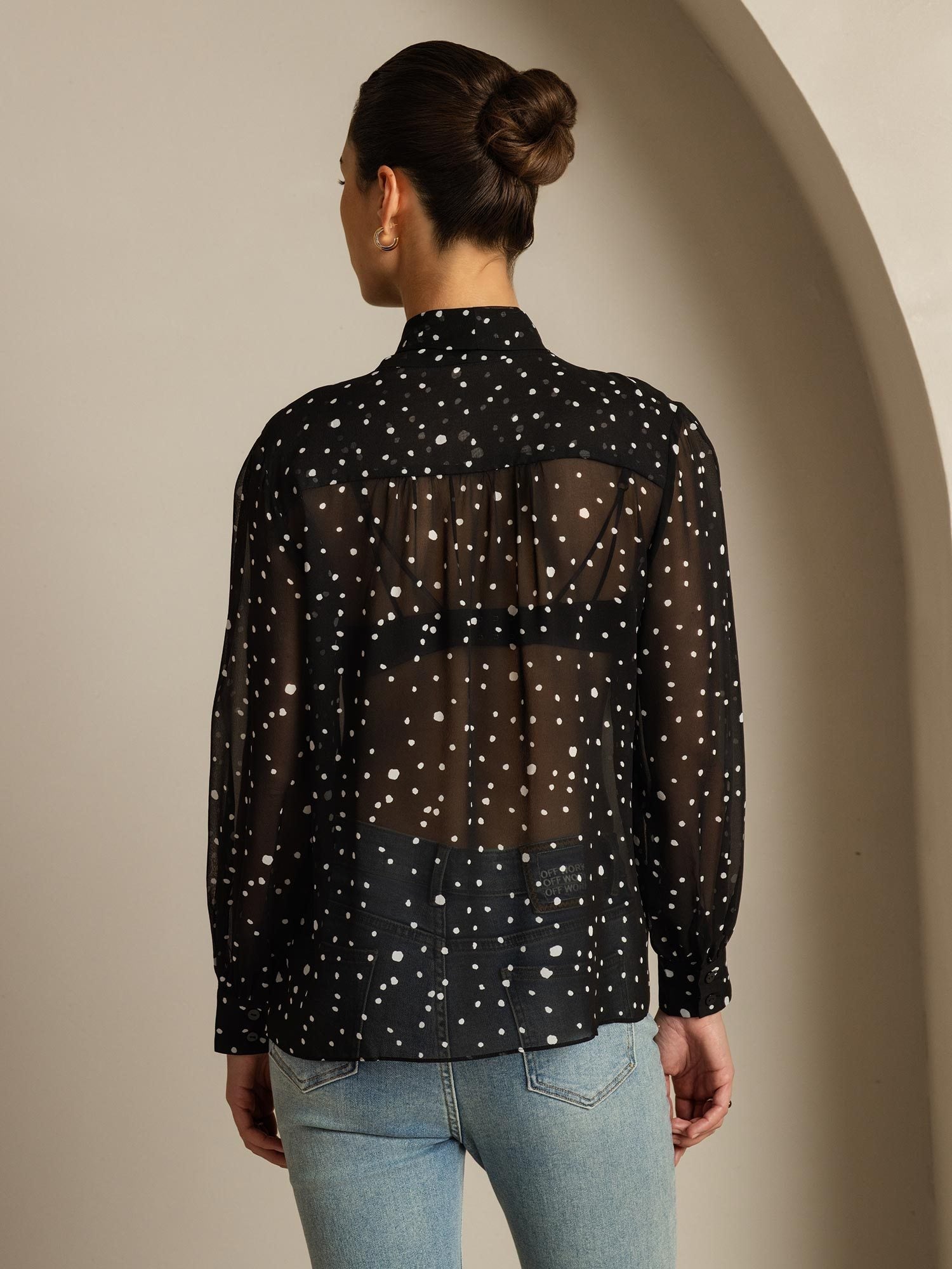 [Pois] SilkSilky-IT Seta pura Womens Shirt 002