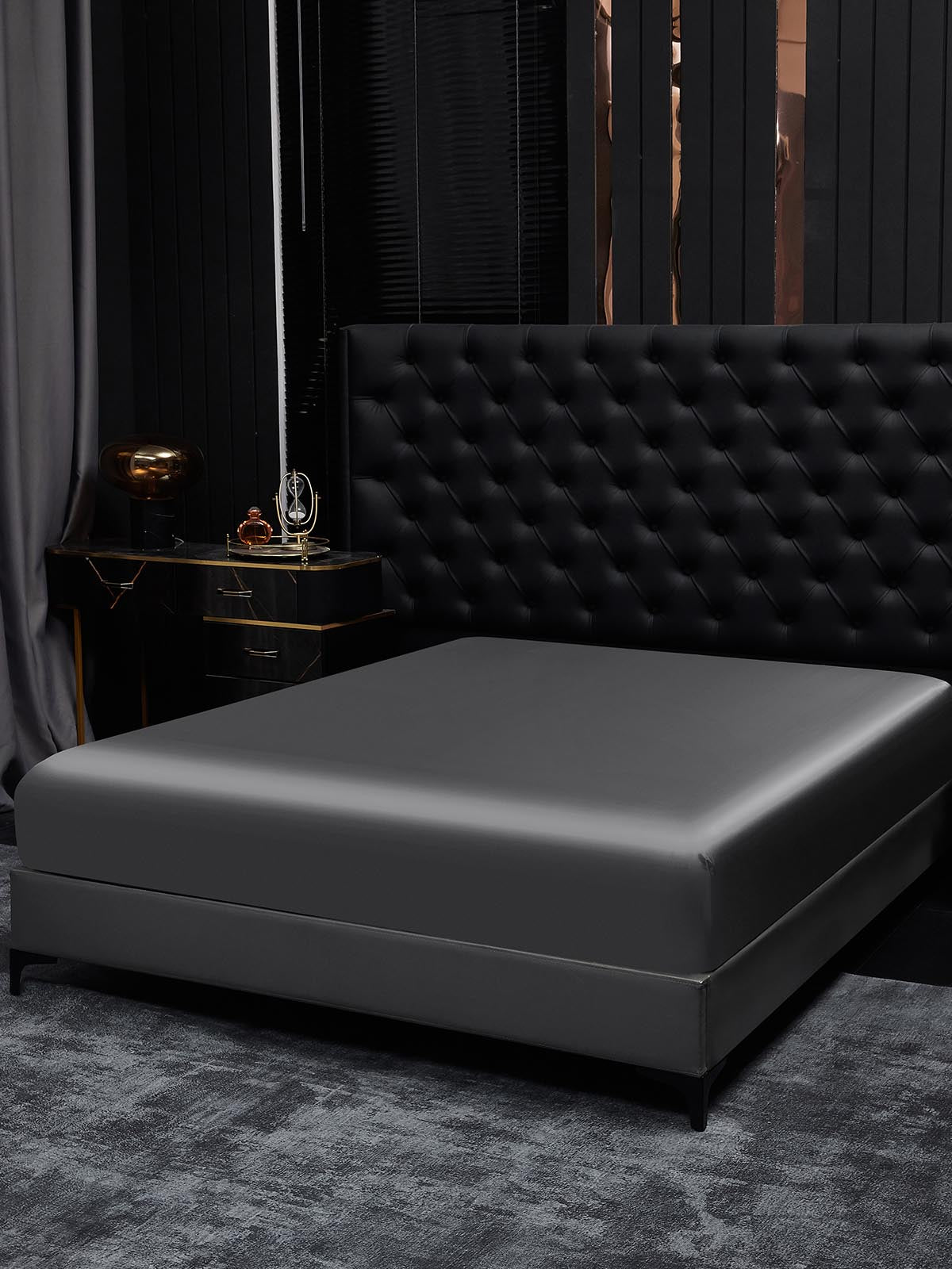 [Grigio Scuro] SilkSilky-IT 19Momme Seta pura Sheet 001
