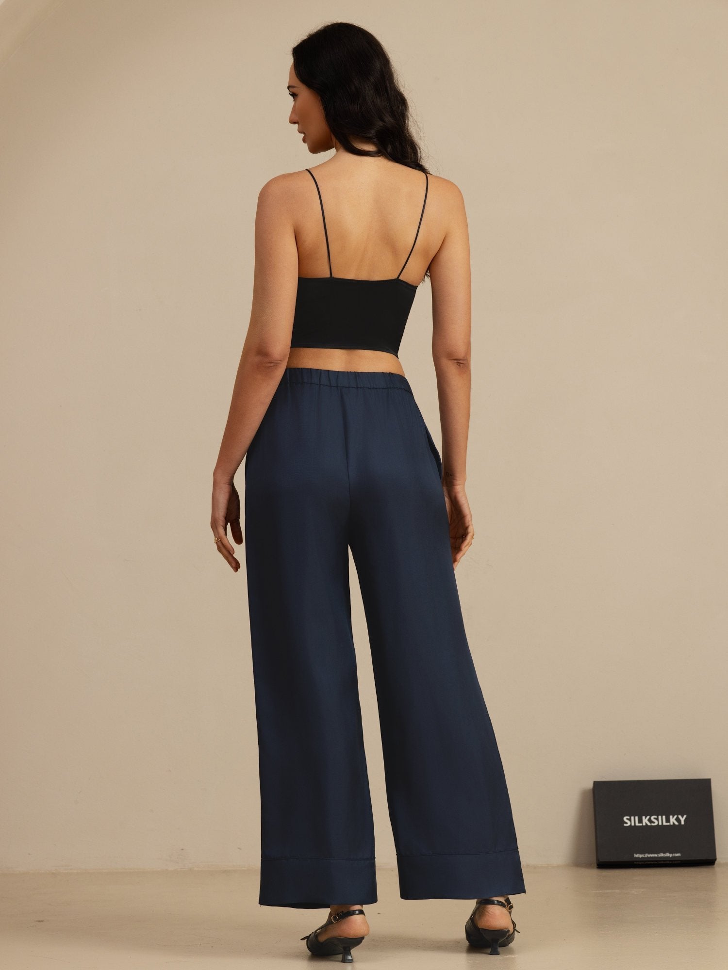 [Blu Scuro] SilkSilky-IT 18Momme Womens Pants 002