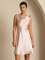 [Rosa] SilkSilky-IT Sleeveless Cowl Neck Vestiti da donna 003