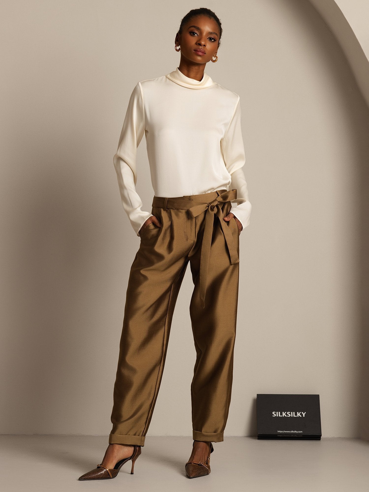 [Bronzo] SilkSilky-IT 32Momme Seta Womens Pants 003,