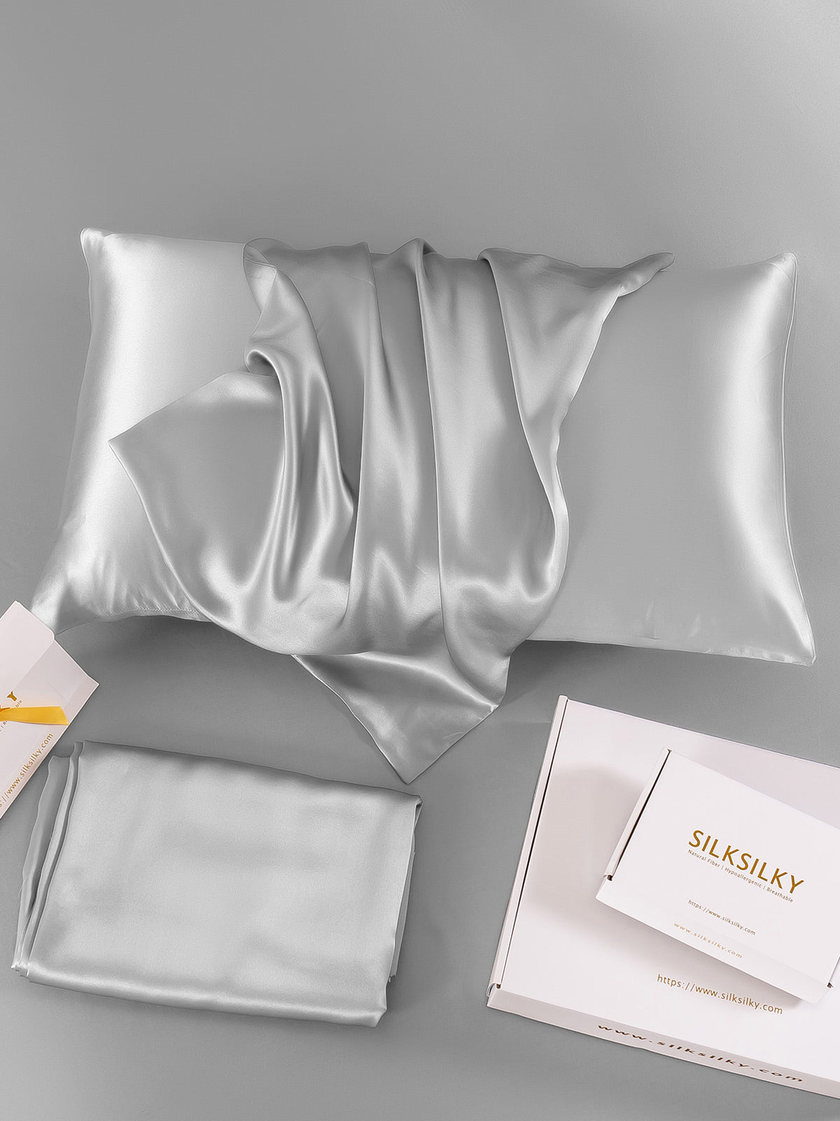 [Argento] SilkSilky-IT 22Momme Seta pura Pillowcase 006