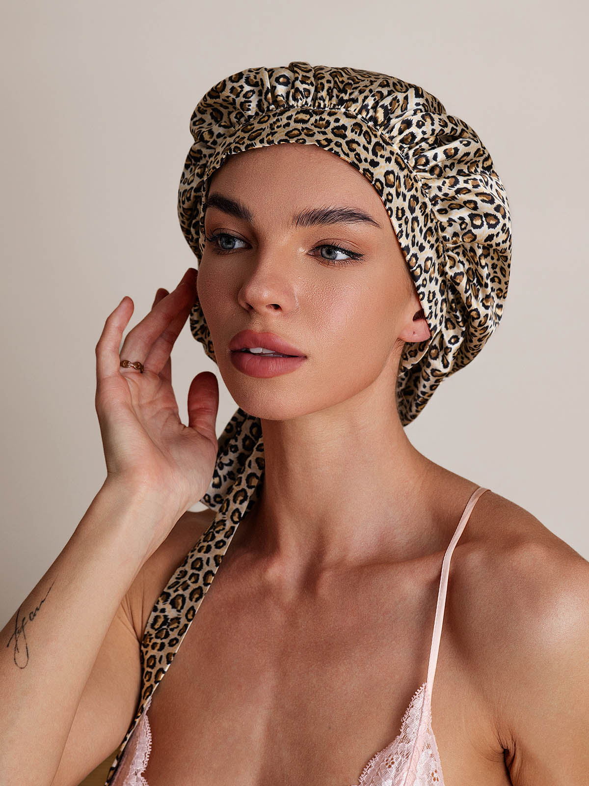 [Leopardo] SilkSilky-IT Seta pura Sleep Cap 002,