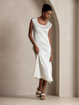 [Bianco] SilkSilky-IT Cap Sleeve Vestiti da donna 006