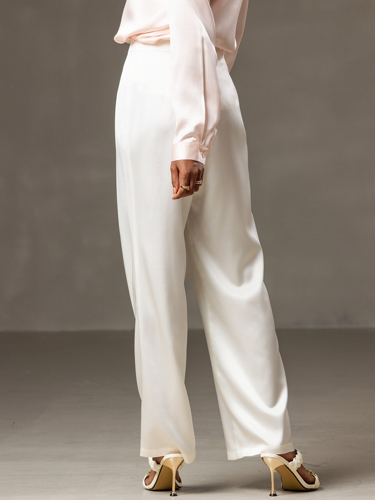 [Bianco] SilkSilky-IT 19Momme Seta Womens Pants 002