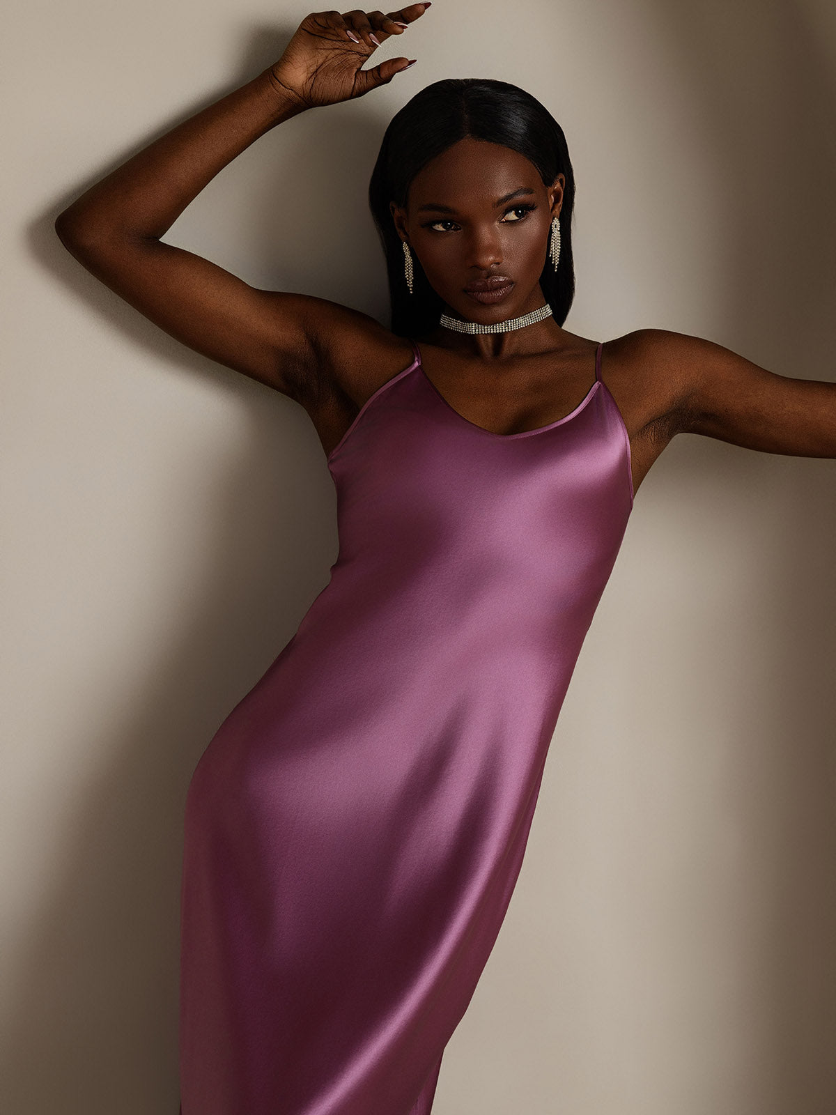 [Viola Scuro] SilkSilky-IT Seta pura Dress 008