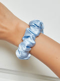 SilkSilky-IT 19Momme Seta pura Scrunchie Azzurro 001