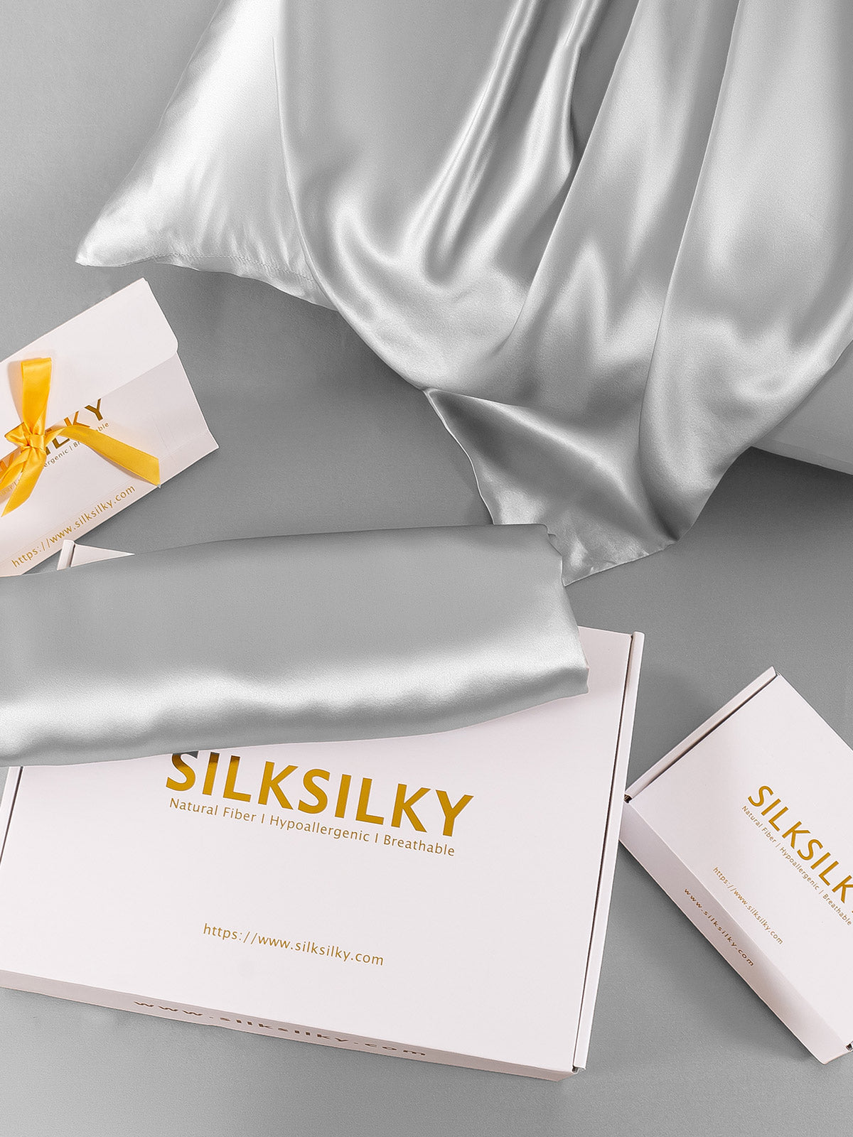 [Argento] SilkSilky-IT 22Momme Seta pura Pillowcase 005