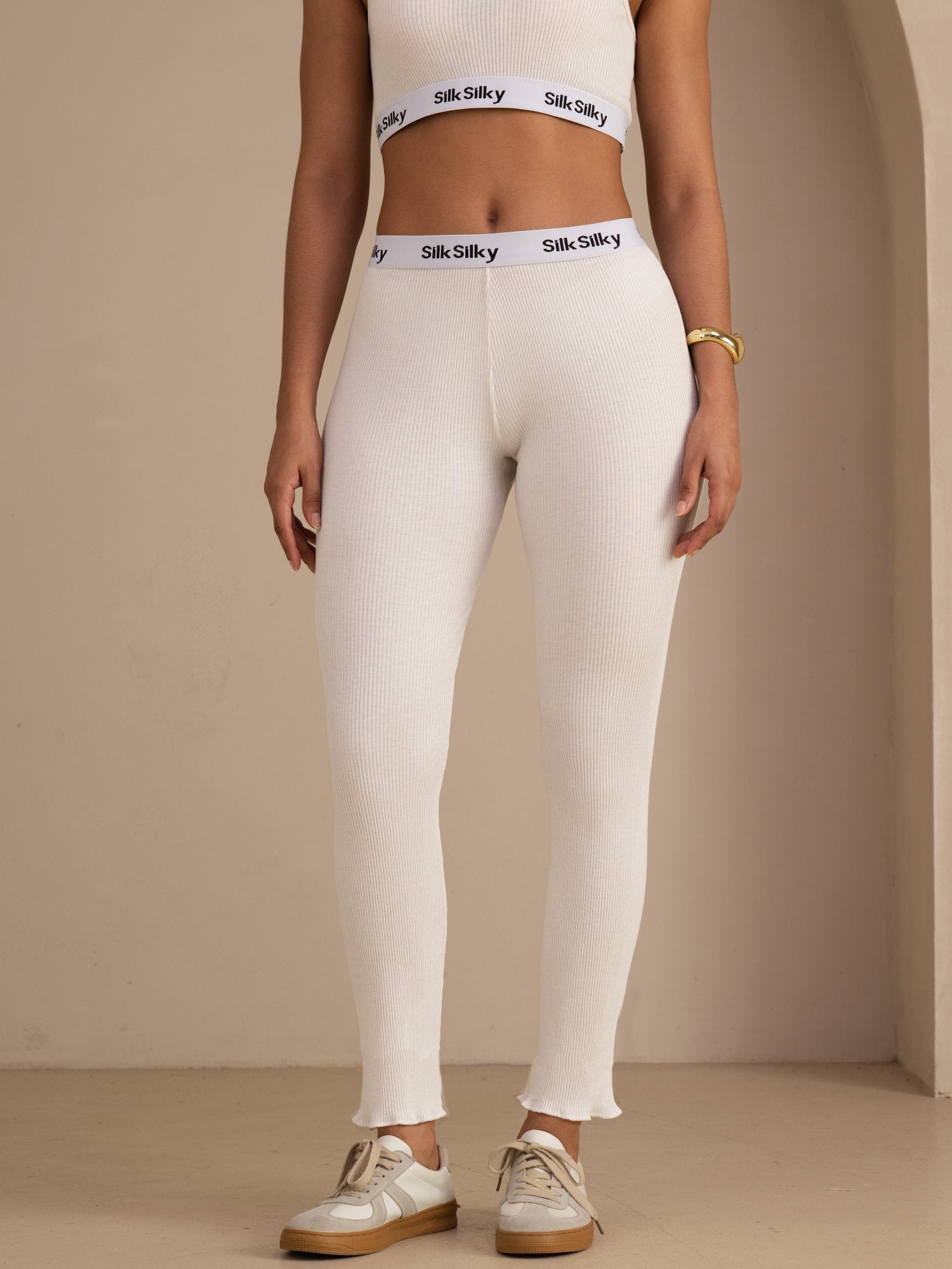 [Bianco] SilkSilky-IT Pantaloni da donna 001