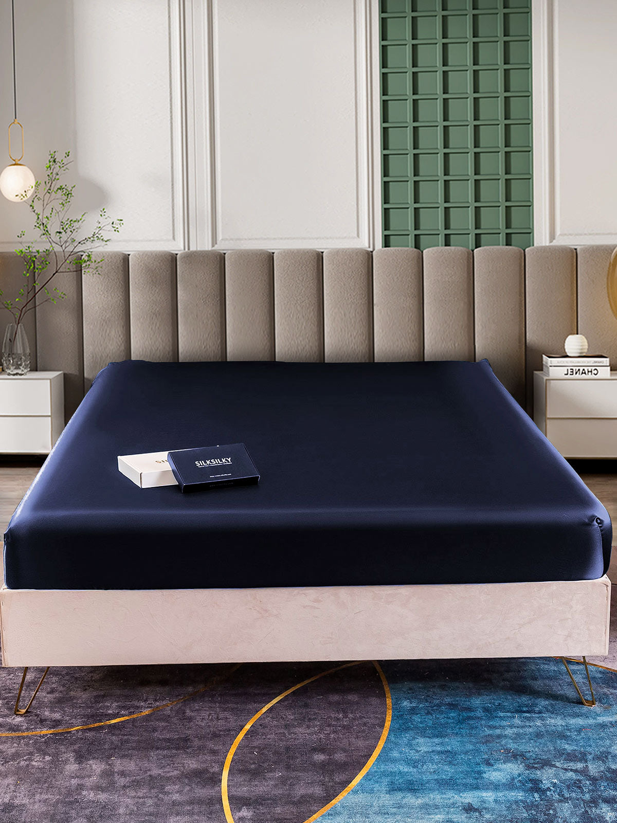 [Blu Scuro] SilkSilky-IT 25Momme Seta pura Sheet 002