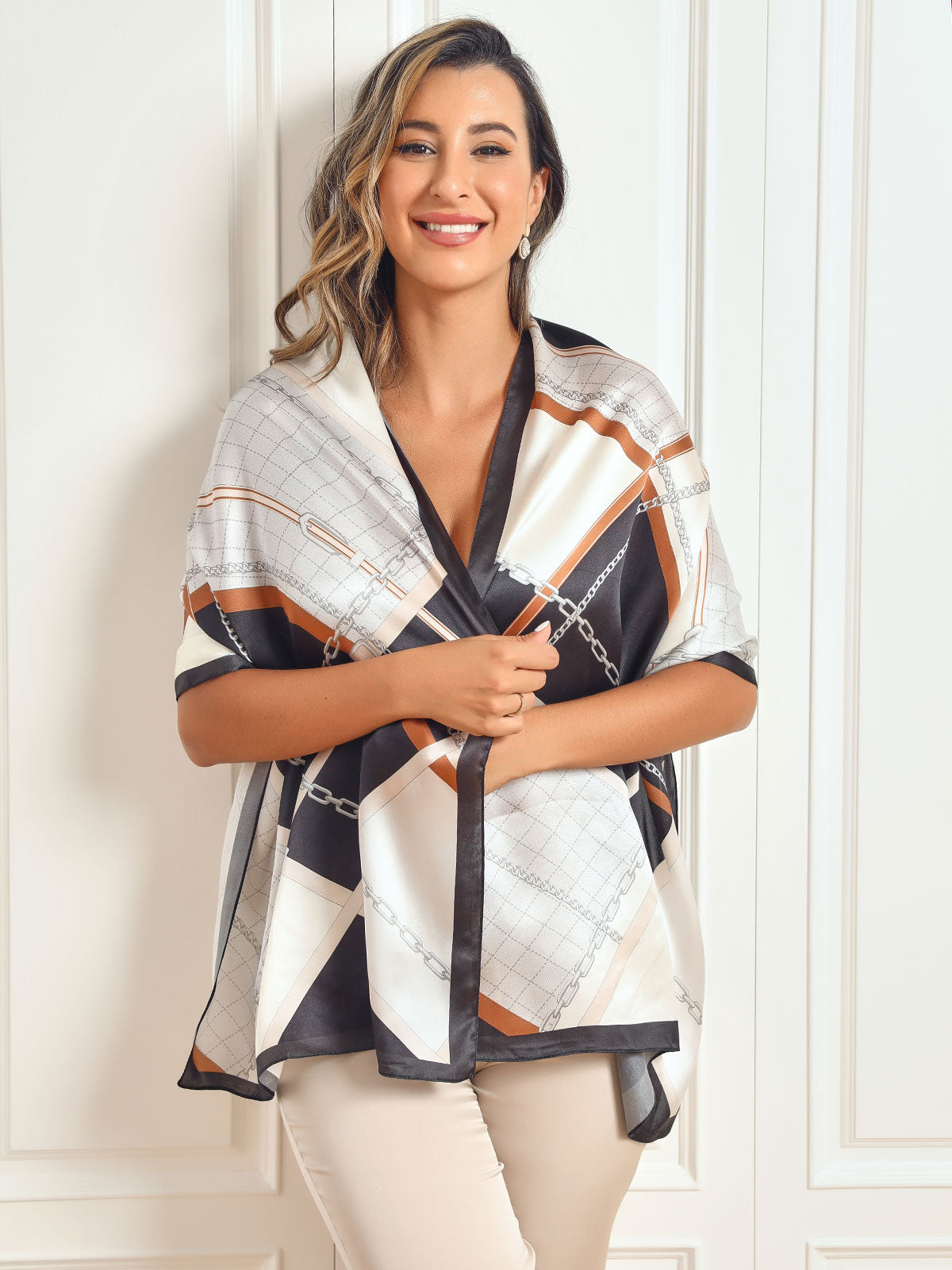 [P021] SilkSilky-IT Seta pura Scarf 004,