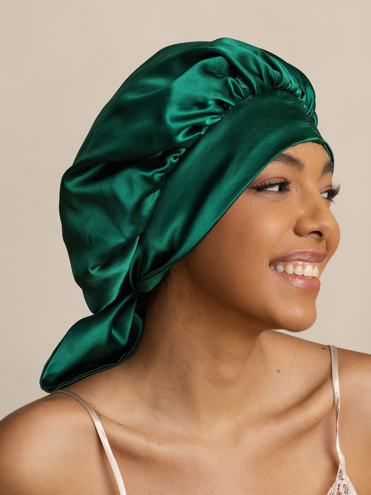 SilkSilky-IT Seta pura Sleep Cap VerdeScuro 003