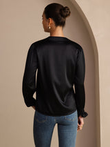 [Nero] SilkSilky-IT Long Sleeve Bluse 002