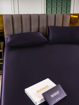 [Viola Scuro] SilkSilky-IT 22Momme Set di biancheria da letto 005