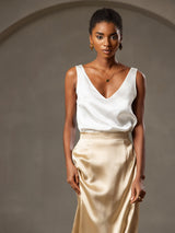 [Bianco] SilkSilky-IT Sleeveless V Neck Cami 004