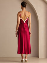 [Vino] SilkSilky-IT Sleeveless V Neck Vestiti da donna 002