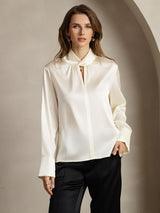 [Avorio] SilkSilky-IT 19Momme Seta Womens Shirt 001