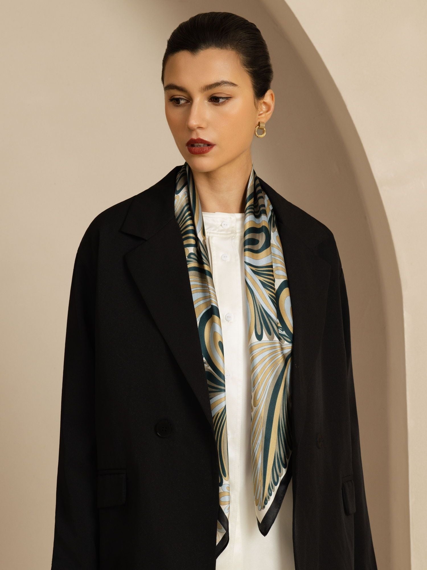 [P110] SilkSilky-IT Pure Silk Scarf 003