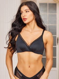 SilkSilky IT Maglia di seta Bra Nero 003