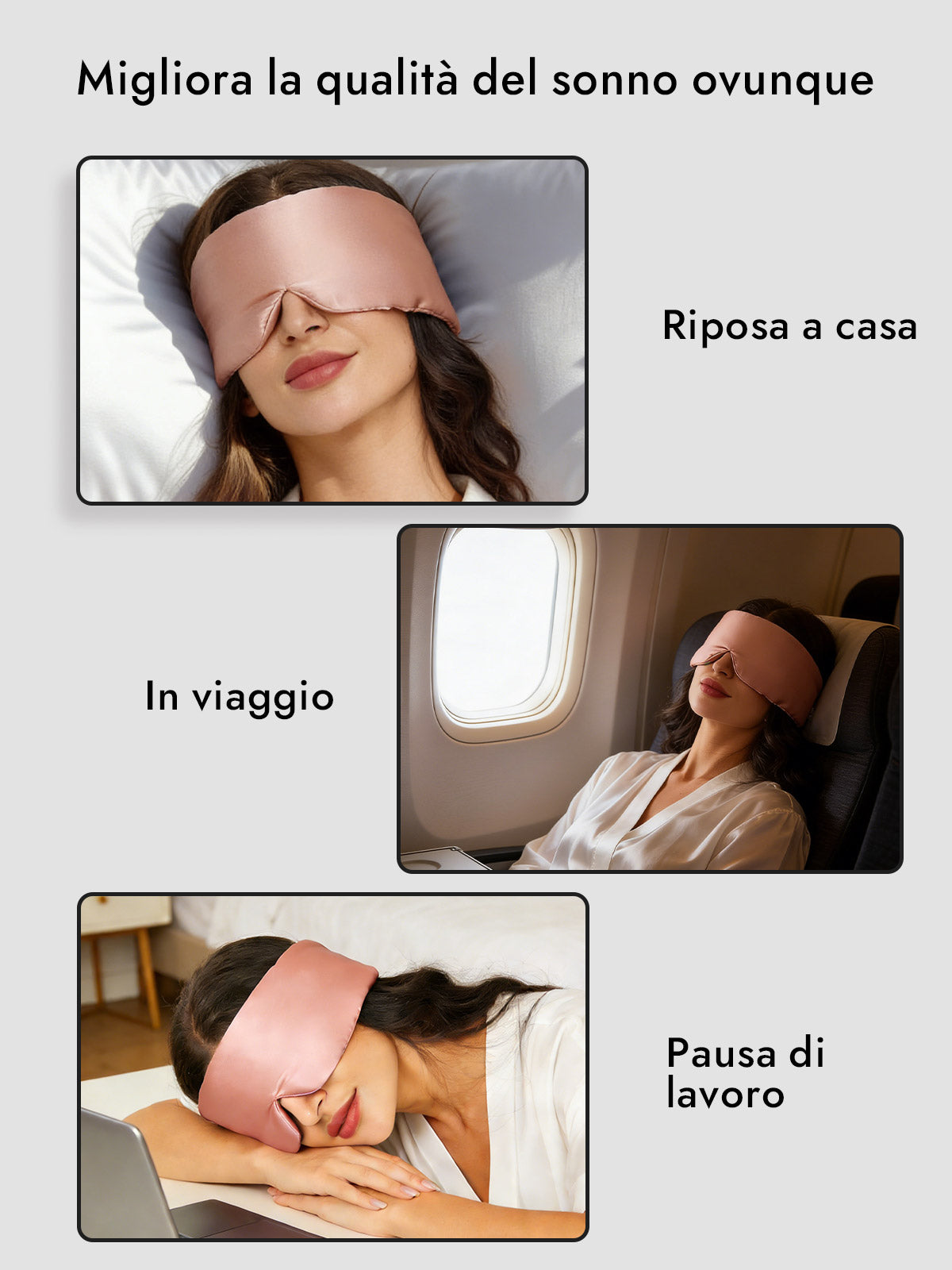 [Rosa] SilkSilky-IT Mascherina da Notte 006