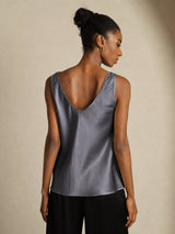 [Grigio Scuro] SilkSilky-IT Sleeveless V Neck Cami 002