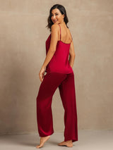 [Vino] SilkSilky-IT 19Momme Tirantes Finos Scollo A Coppa Set di Bretelle 002