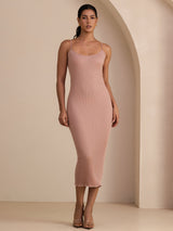 [Rosa] SilkSilky-IT Square Neck Vestiti da donna 001