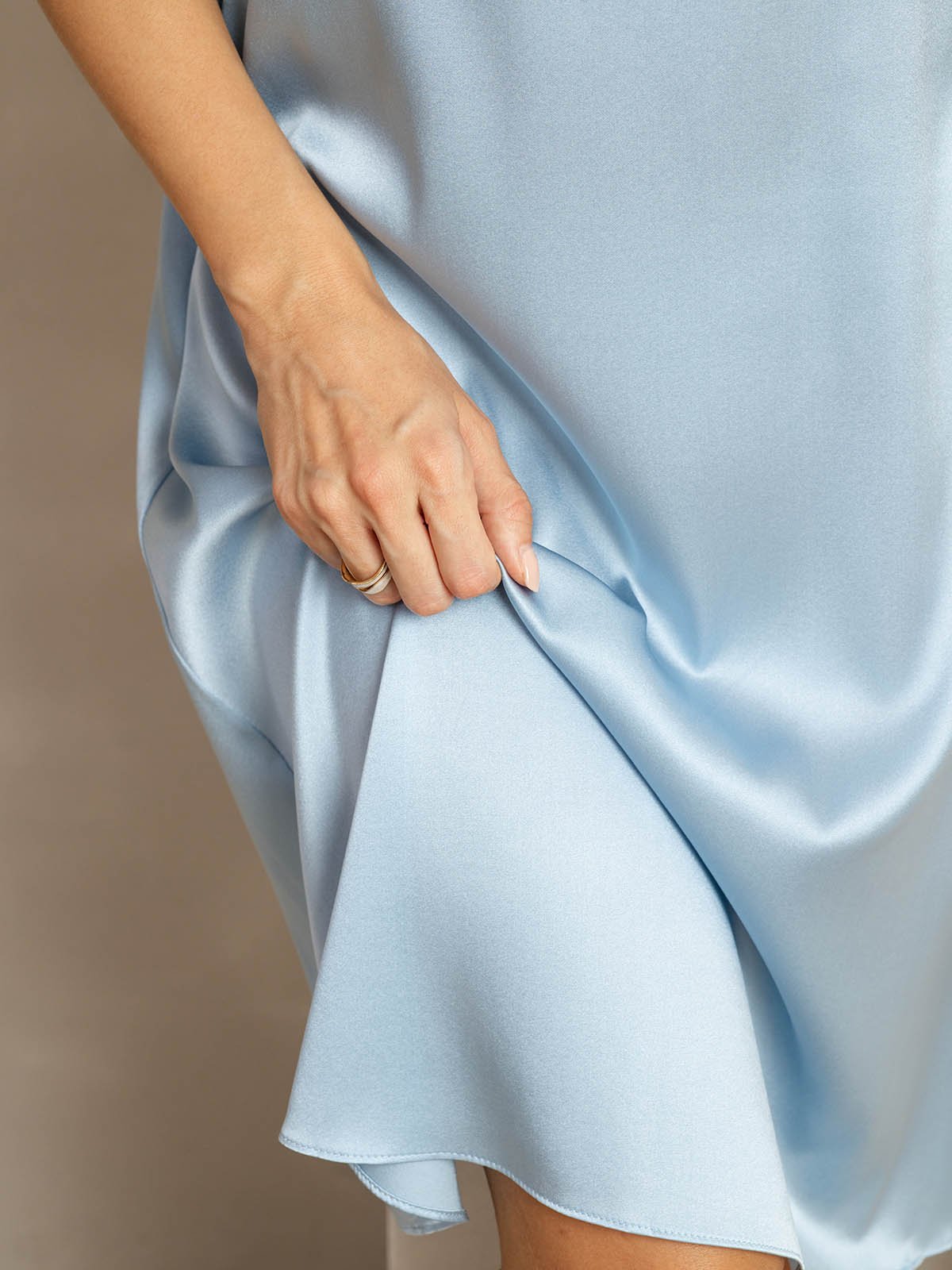 [Blu Grigiastro] SilkSilky-IT 19Momme Seta Dress 007